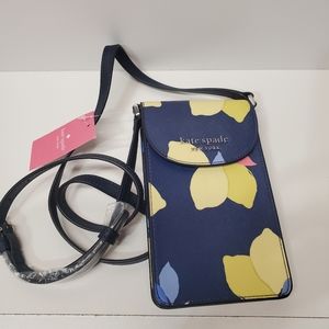 Kate Spade Cameron Lemon 🍋 Zest Flap Phone Crossbody Floral